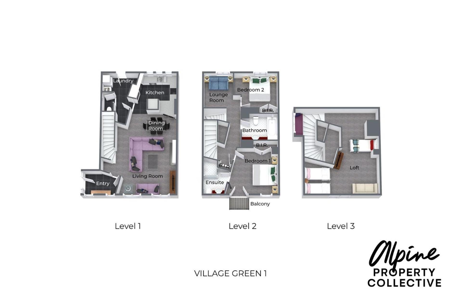 Village Green 2 Bedroom Loft Townhouse With Views Fireplace And Garage Parking Thredbo Exterior foto